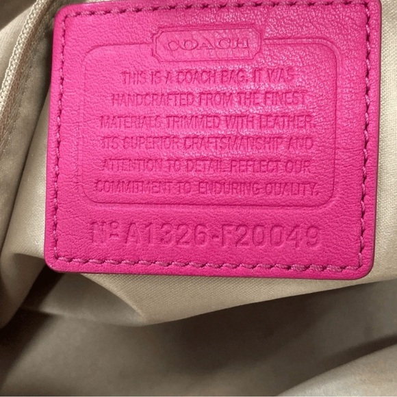 Coach Ashley Dotted Op Art Satchel-Pink! F20019 Handbag!! - Picture 9 of 12